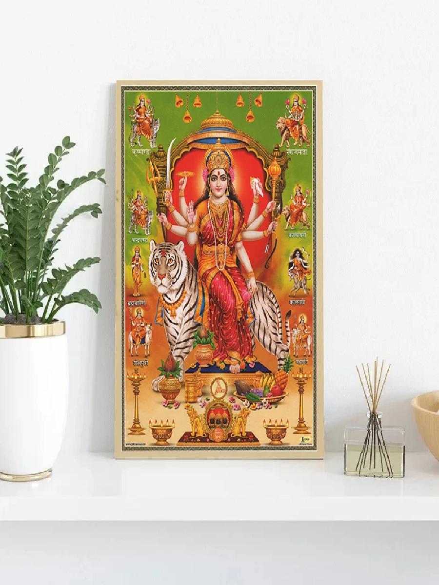 Durga Goddess Vintage Indian G - Home Decor Indonesia 评论和价格