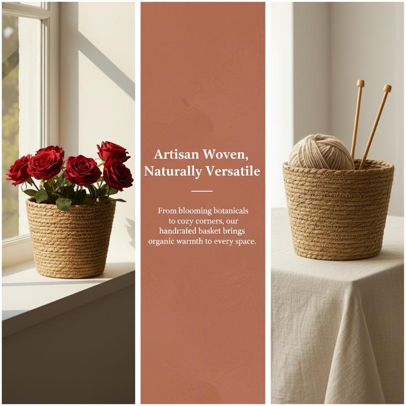 Rattan Basket Flower Pot Straw - Rattan Plant Basket 评论和价格