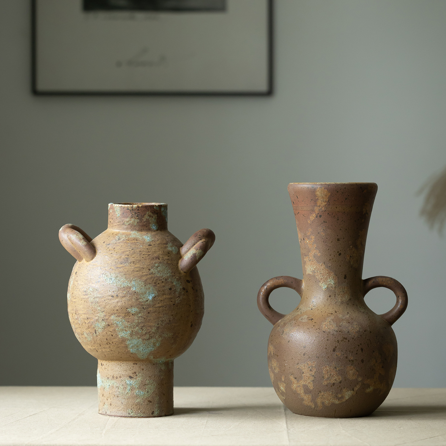 CAPIRON Rustic Ceramic Vase Fr - Pampas Grass Decor 评论和价格