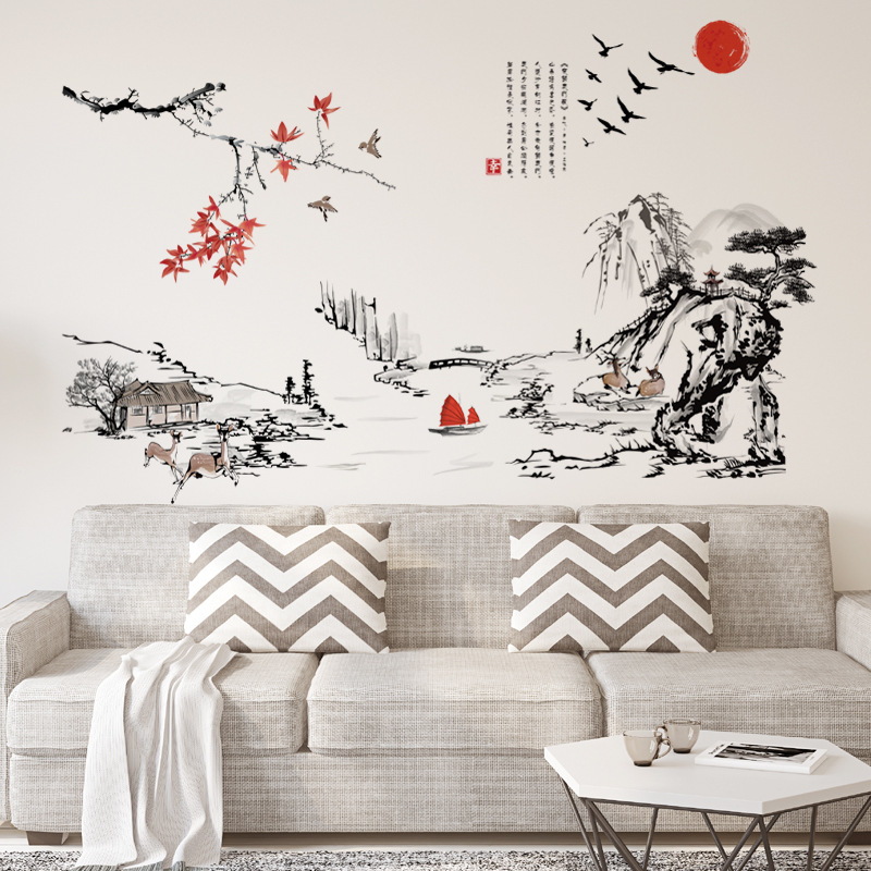 Chinese Style Ink Painting Lan - Home Decor Indonesia 评论和价格