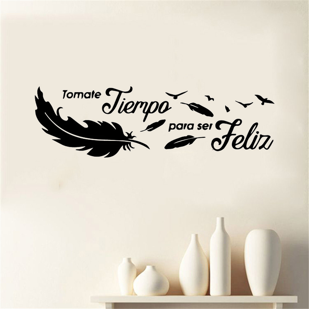Feather Wall Stickers Spanish  - Home Decor Indonesia 评论和价格