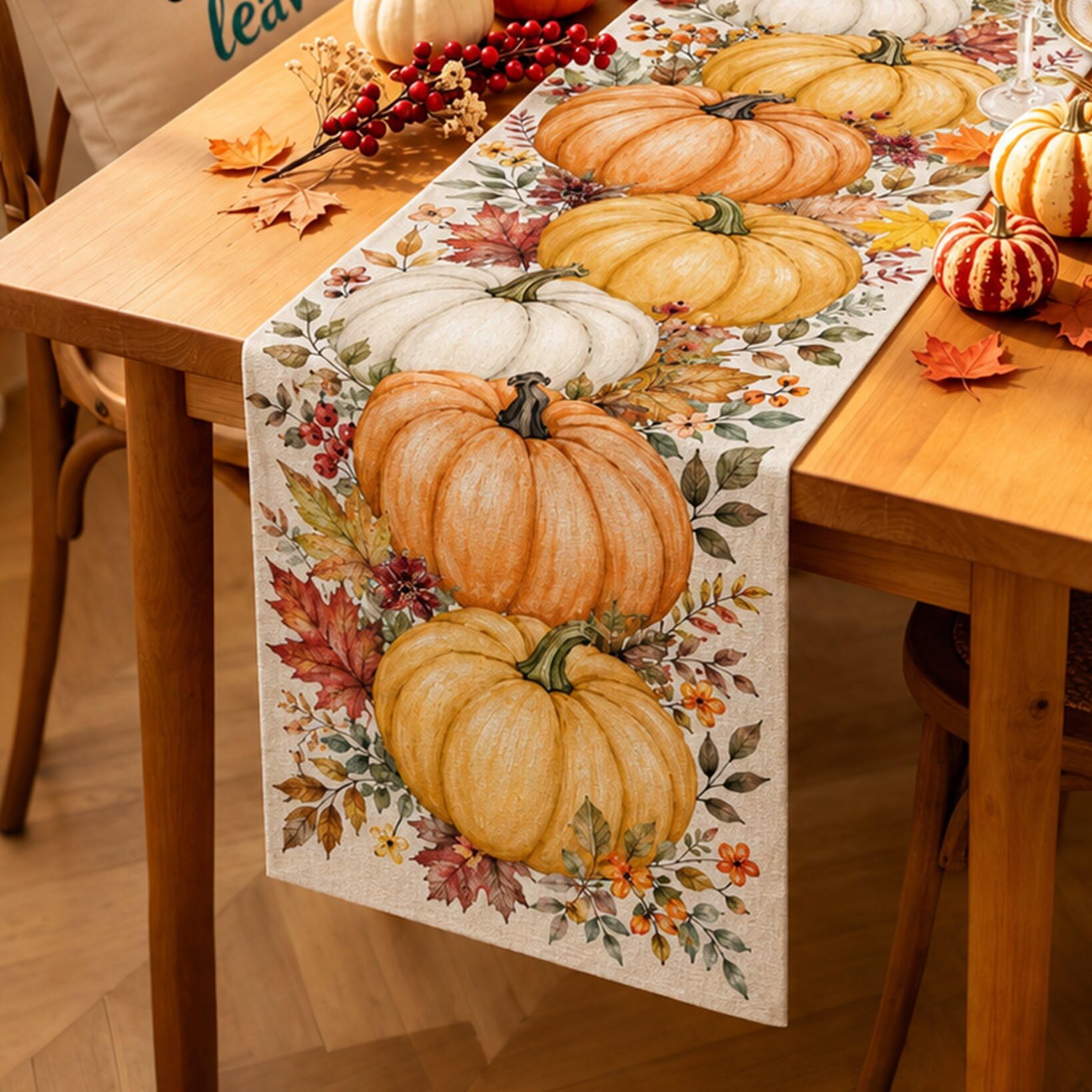 Halloween Table Runner Vintage - Linen Table Runner 评论和价格