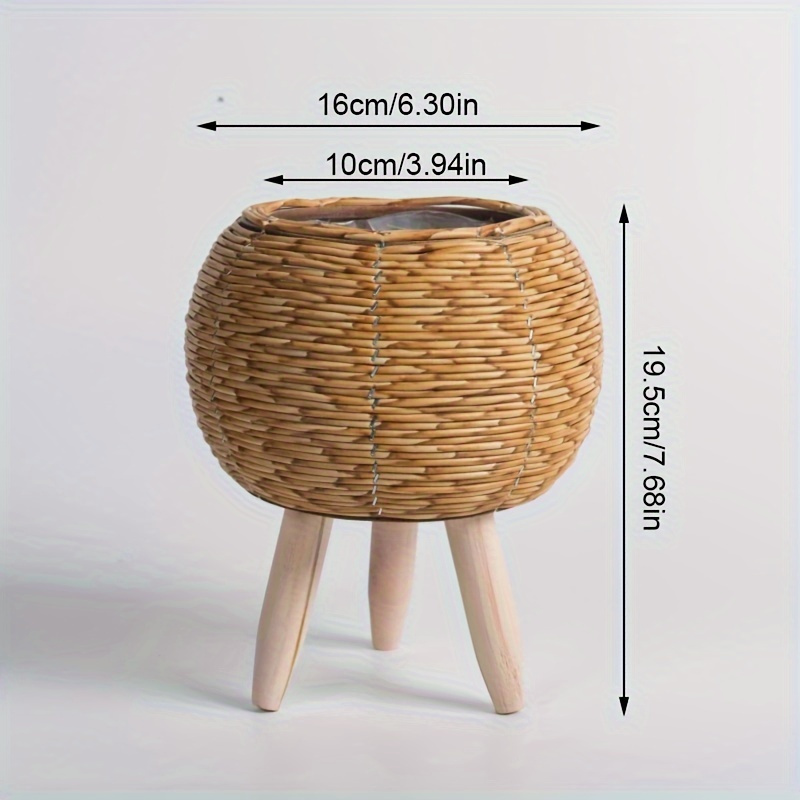 Charming Rustic Rattan Planter - Rattan Plant Basket 评论和价格