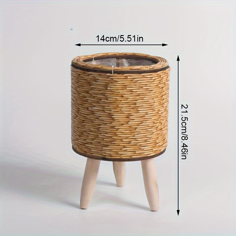 Charming Rustic Rattan Planter - Rattan Plant Basket 评论和价格