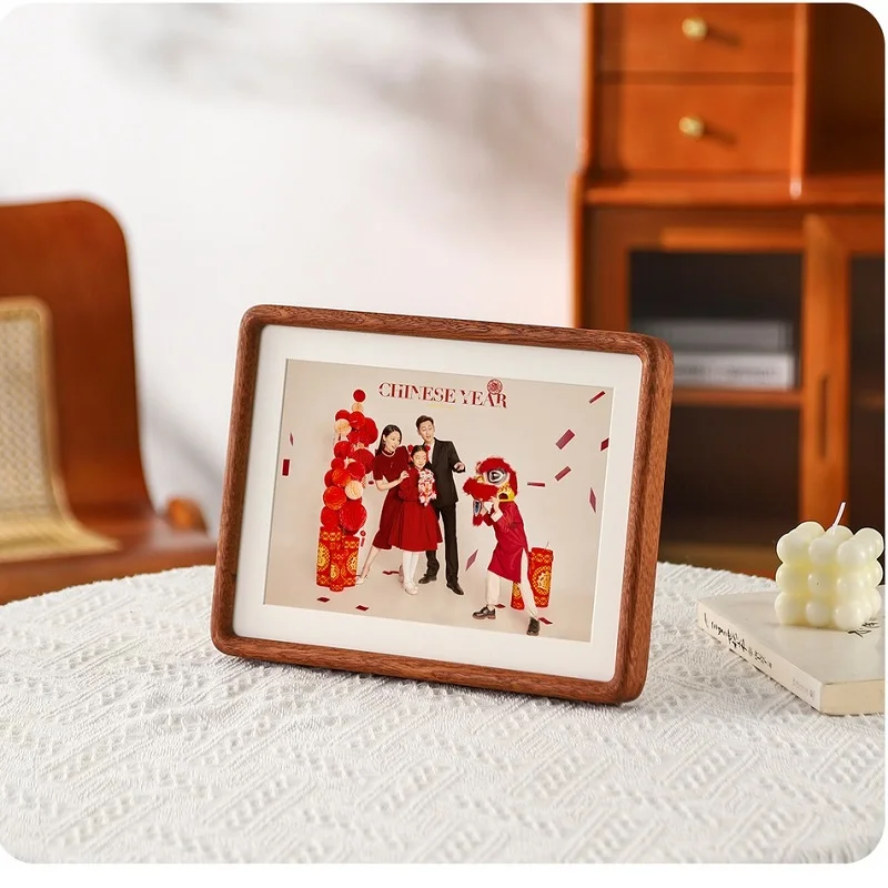 Elegant Black Sandalwood Solid - Bamboo Photo Frame 评论和价格