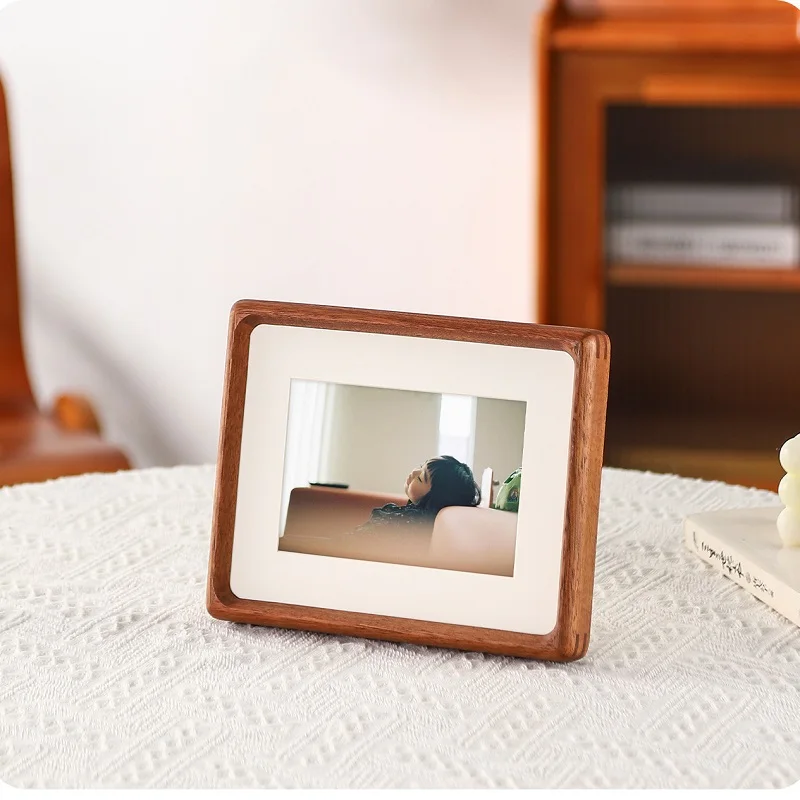 Elegant Black Sandalwood Solid - Bamboo Photo Frame 评论和价格