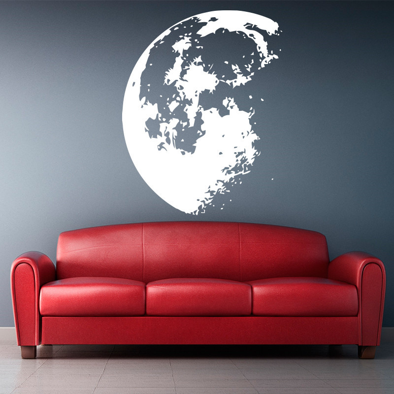 Outer Space Moon Wall Sticker  - Home Decor Y2K 评论和价格