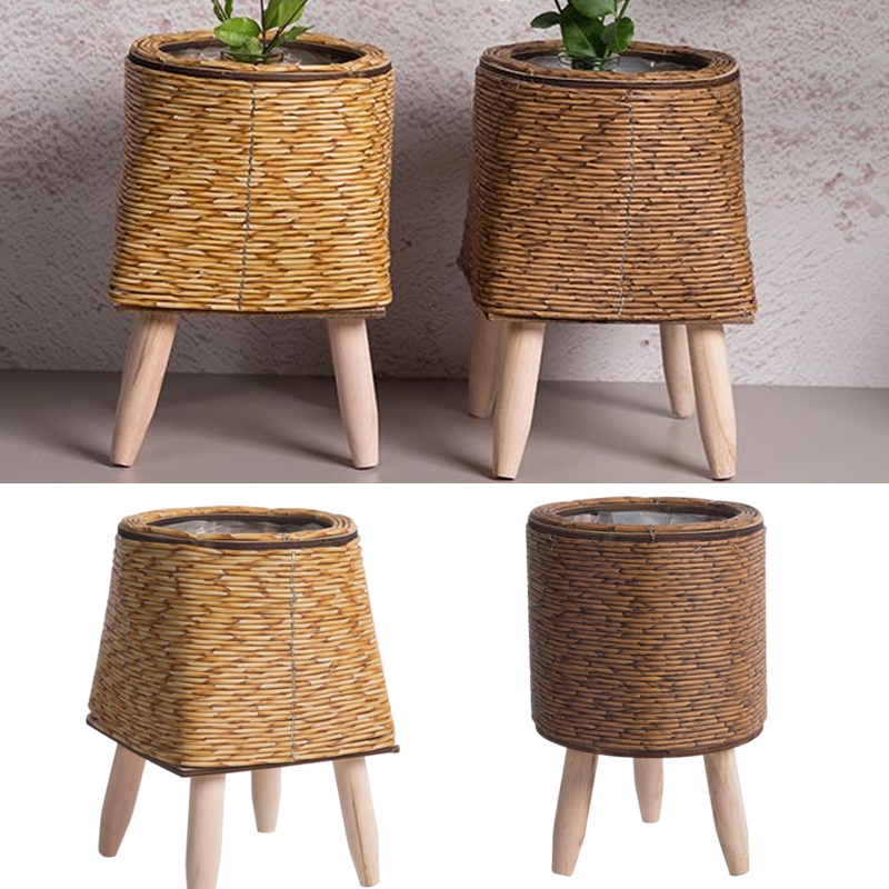 Imitation Rattan Woven Flower  - Rattan Plant Basket 评论和价格