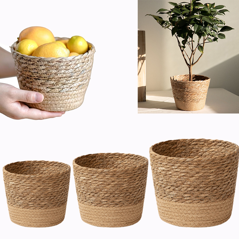 Multi-purpose Woven Storage Ba - Rattan Plant Basket 评论和价格