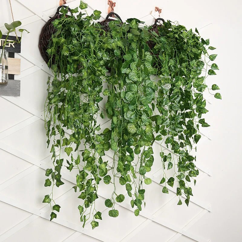 90cm Artificial Green Radish W - Rattan Plant Basket 评论和价格