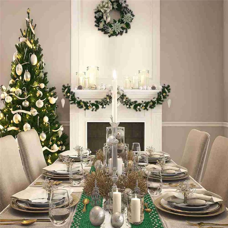 DT15 Boho Farmhouse Table Runn - Linen Table Runner 评论和价格
