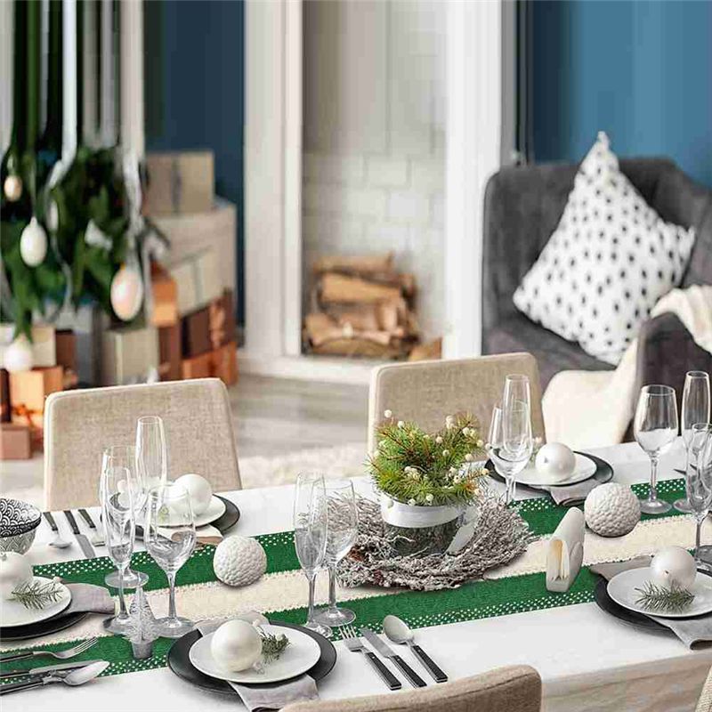 DT15 Boho Farmhouse Table Runn - Linen Table Runner 评论和价格