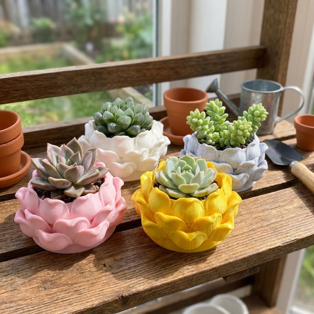 Lotus Shaped Succulent Plant P - Rattan Plant Basket 评论和价格